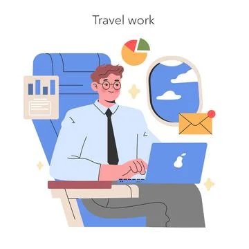 Travel Work concept Vector illustration Illustrazione stock