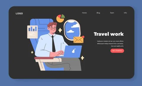 Travel Work concept Vector illustration イラスト素材