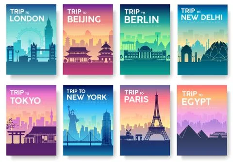 Travel of the world brochure with typography set. England country icon. England Stock Illustration