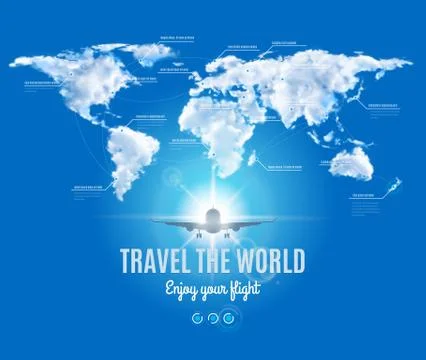 Travel the world design Illustrazione stock