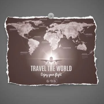Travel the world design Illustrazione stock