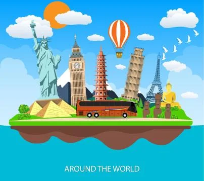Travel to World. Stock Illustration