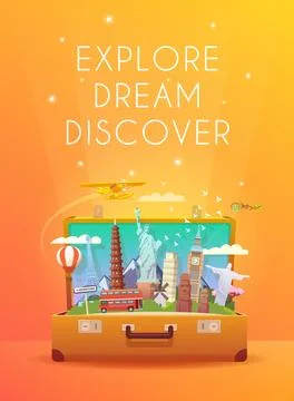Travel to World. Stock Illustration