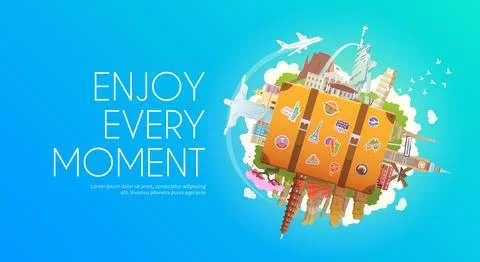 Travel to World. Stock Illustration