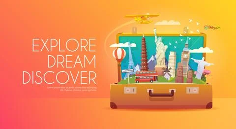 Travel to World. Stock Illustration