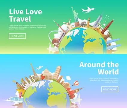 Travel to World. Stock Illustration