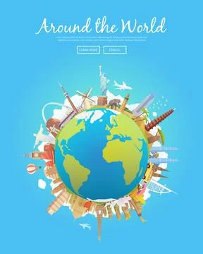 Travel to World. Stock Illustration
