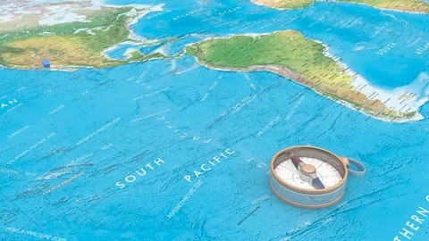 Travel on the world map Vídeo Stock 69795539