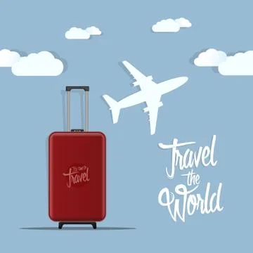 Travel the world poster design vector illustration Stock Illustration