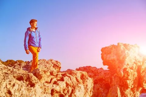 Traveler with backpack Stock Photos