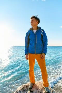 Traveler with backpack Stock Photos