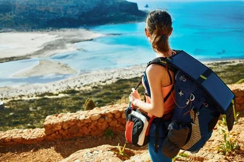 Traveler with backpack Stock Photos