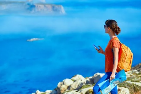 Traveler with backpack Stock Photos