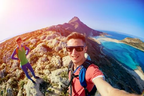 Traveler with backpack Stock Photos