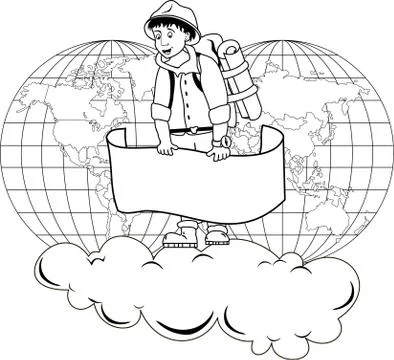 Traveler Stock Illustration