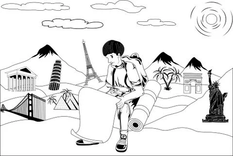 Traveler Stock Illustration