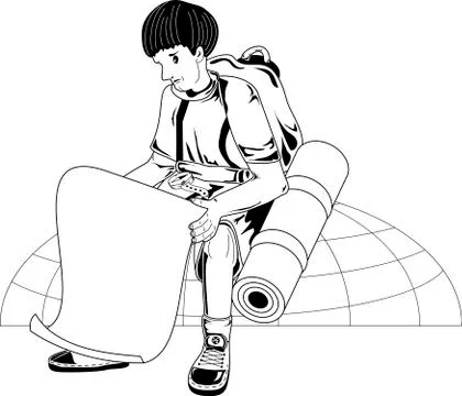Traveler Stock Illustration