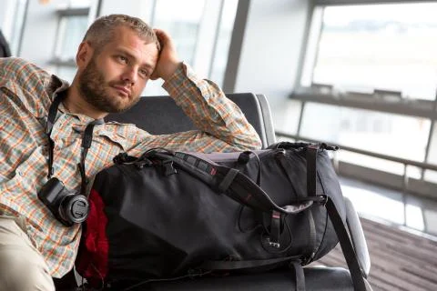 Traveler looking into far Stock Photos