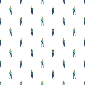 Traveler pattern creating a dynamic seamless background design Ilustração Stock