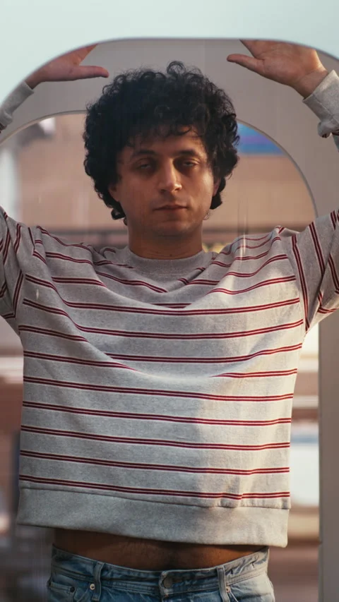 Traveler Undergoing Electronic Security Search at Terminal Stock Footage 332565082