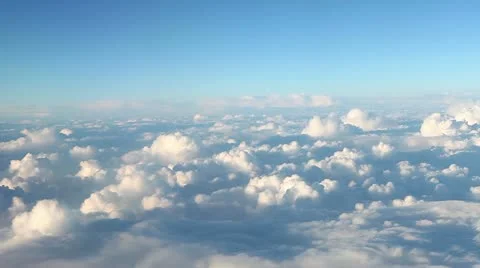 Traveling by air. View through an airplane window.  No 7 Stock Footage