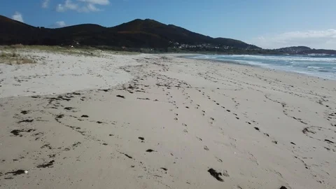 TRAVELING THE BEACH DRONE Stock Footage 90181605