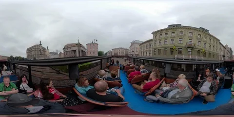 Traveling by bus in Lviv Stock Footage 92040853