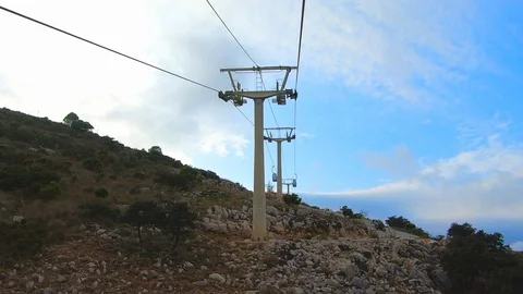 Traveling by cable car Stock Footage 118260942