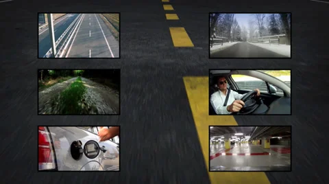 Traveling by car, composition Video stock 32666535