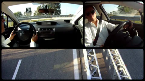 Traveling by car, composition Stock-Footage 33719991