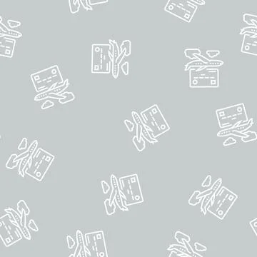 Traveling card line seamless pattern Stock Illustration