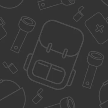Traveling dark seamless pattern Stock Illustration
