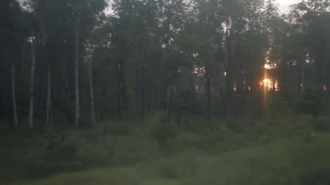 Traveling as Fast Train Stock Footage 77079312