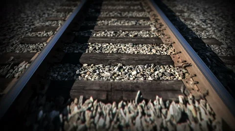 Traveling Forward on Railroad Tracks LOOP Video stock 48756010