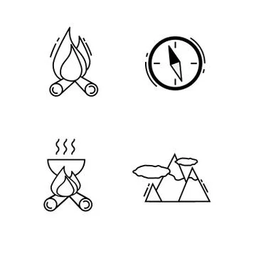 Traveling icons for Web and Mobile App. Stock Illustration