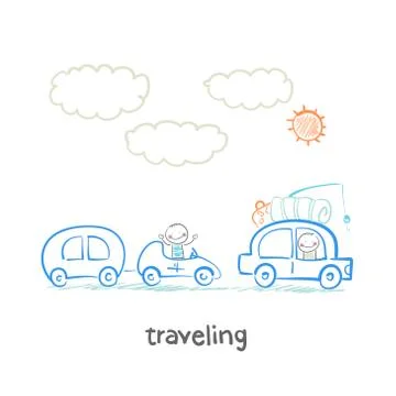 Traveling Stock Illustration