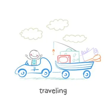 Traveling Stock Illustration