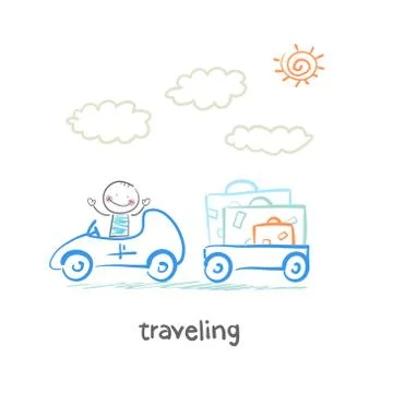 Traveling Stock Illustration