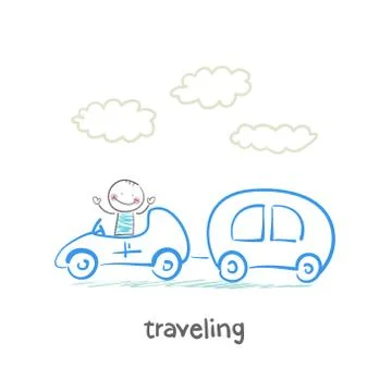 Traveling Stock Illustration