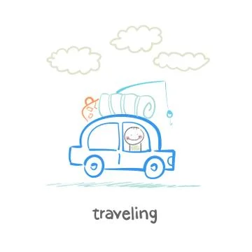 Traveling Stock Illustration