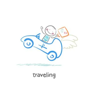 Traveling Stock Illustration