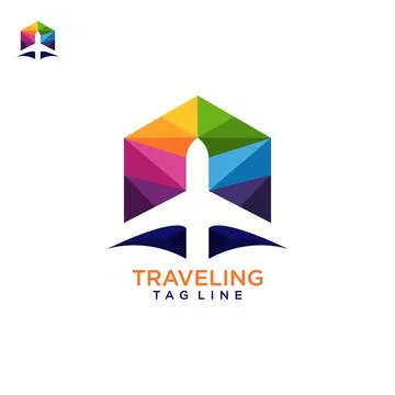 Traveling logo Illustrazione stock