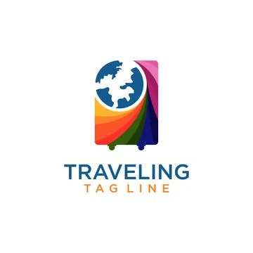 Traveling logo Illustrazione stock