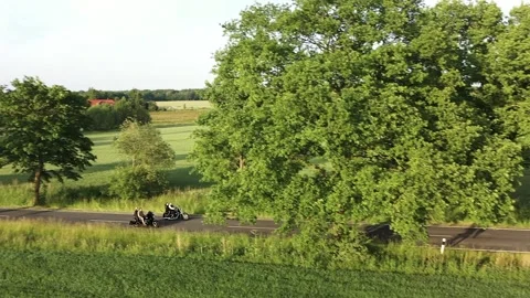 Traveling on motorcycles Stock Footage 156234635