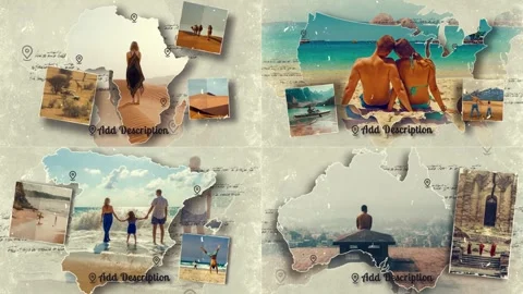 Traveling in Photos Slideshow Stock After Effects
