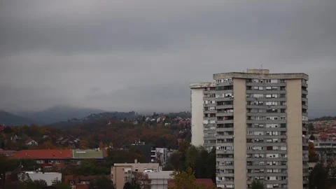 Traveling rain clouds Stock Footage 142136949