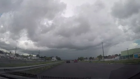 Traveling in the rain - vision driver - time lapse Stock Footage 103180694