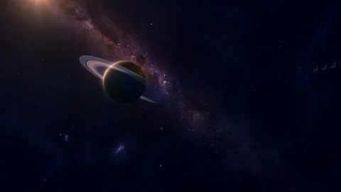 Traveling in the solar system, observing multiple stars from multiple angles. Stock Footage