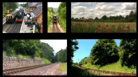 Traveling by steam train Stock Footage 160017