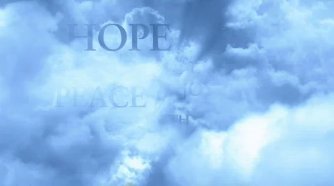 Traveling Through Clouds and Words LOOP Video stock 372353